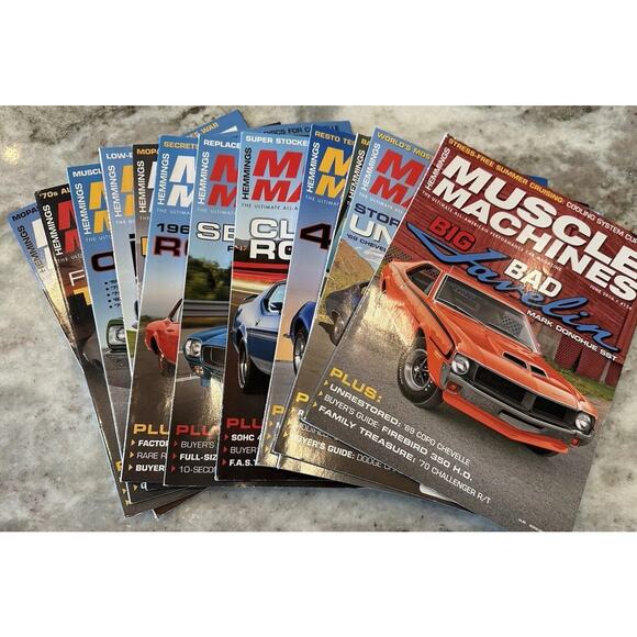 LOT OF 12 HEMMINGS MUSCLE MACHINES MAGAZINES 2016 - 2017 #154-165 - Picture 1 of 6
